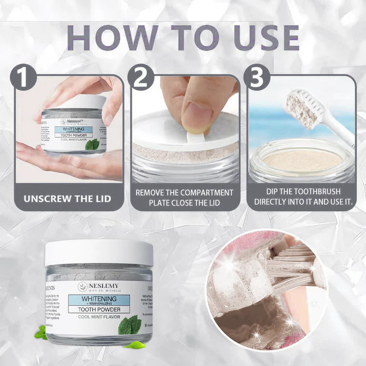 NESLEMY™Remineralizing & Whitening Tooth Powder Cool Mint