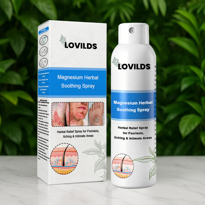 ✅ Official Store: LOVILDS® Magnesium Herbal Psoriasis Spray ⚕️ FDA Certified (Relieves psoriasis and eczema, improves bacterial infections in the genital area, treats acne and warts, relieves joint pain and neuropathic pain)