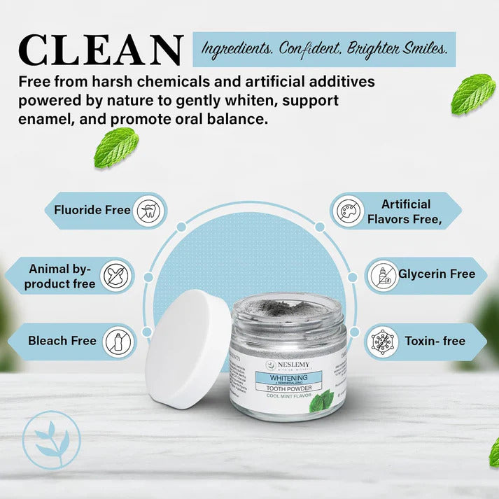 NESLEMY™Remineralizing & Whitening Tooth Powder Cool Mint