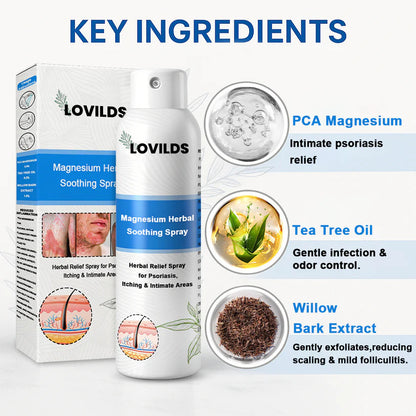 ✅ Official Store: LOVILDS® Magnesium Herbal Psoriasis Spray ⚕️ FDA Certified (Relieves psoriasis and eczema, improves bacterial infections in the genital area, treats acne and warts, relieves joint pain and neuropathic pain)