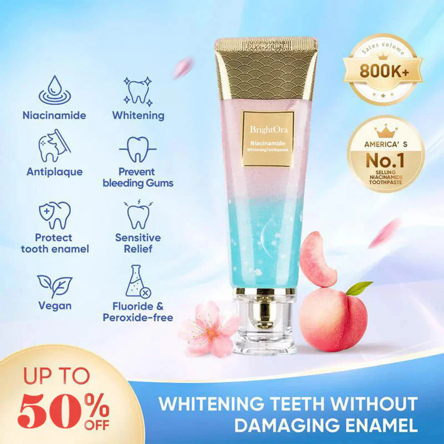 🦷 LOVILDS™ Nicotinamide Whitening Toothpaste – Natural Whitening & Gentle Care for Your Smile